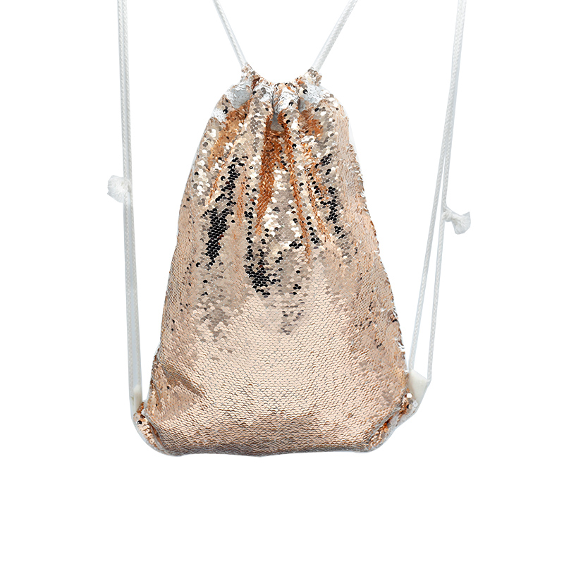 Sublimation Printable Blank Sequin Drawstring Backpack