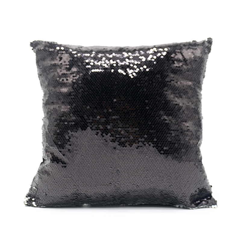 New Arrival Sequin Square Pillow Cover(Black)