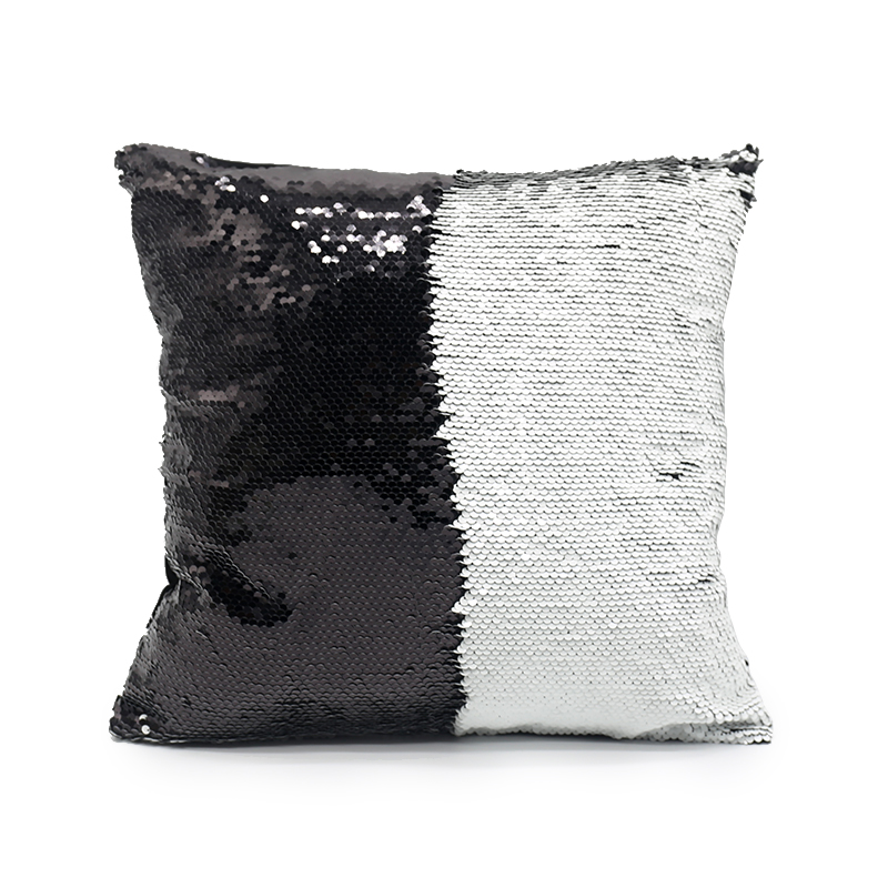 New Arrival Sequin Square Pillow Cover(Black)