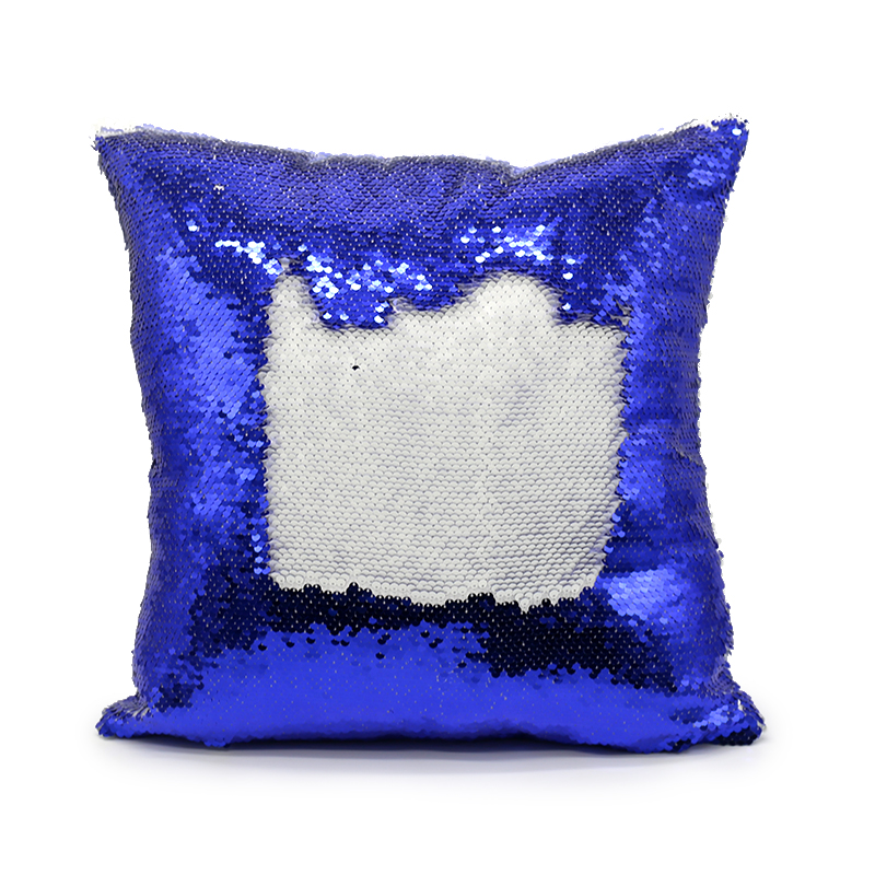 New Arrival Sequin Square Pillow Cover(Royal Blue)